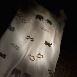 Carter's White Bodysuit with Animal Print